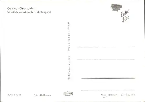 Geising Erzgebirge Panorama / Geising Osterzgebirge /Saechsische Schweiz-Osterzgebirge LKR