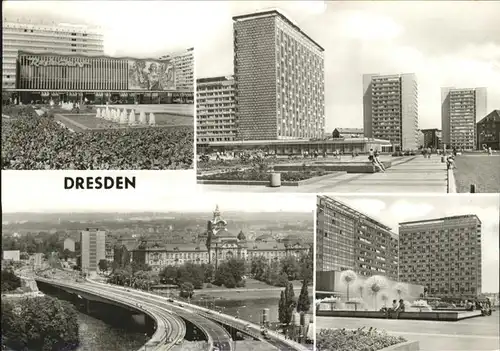 Dresden Interhotels Bastei und NEWA Dr Friedrichsbruecke Wasserspiele Kat. Dresden