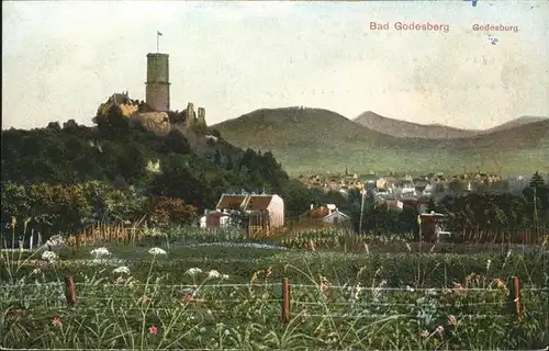 Bad Godesberg Godesburg und Blick auf Godesberg Kat. Bonn