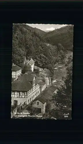 Monschau Die Rur bei Rosenthal mit Campingplatz Kat. Monschau