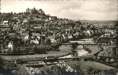 Marburg Lahn Universitaetsstadt an der Lahn   Panorama Kat. Marburg