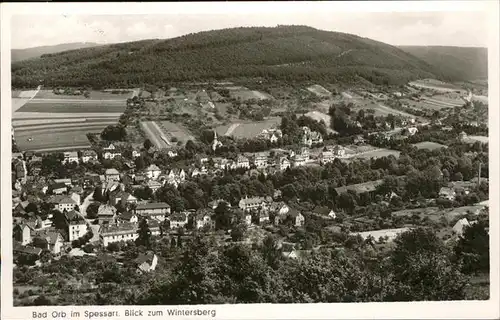 Bad Orb Ortsansicht mit Blick zum Winterberg Kat. Bad Orb