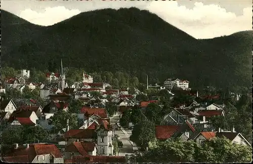 Bad Harzburg Ortsansicht mit Burgberg Kat. Bad Harzburg