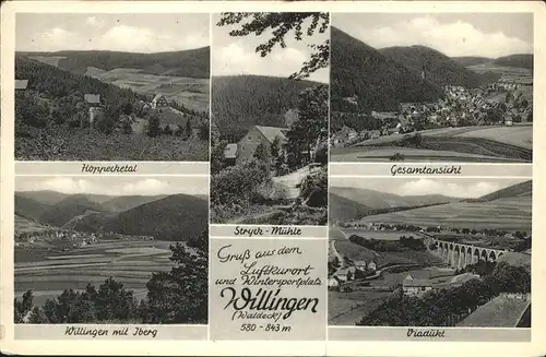 Willingen Sauerland Gesamtansicht Hoppecketal Iberg Viadukt / Willingen (Upland) /Waldeck-Frankenberg LKR