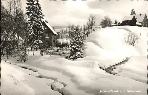 Altenau Harz Gruene Insel im Winter Kat. Altenau