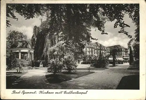 Bad Pyrmont Kurhaus mit Erdbeertempel Kat. Bad Pyrmont