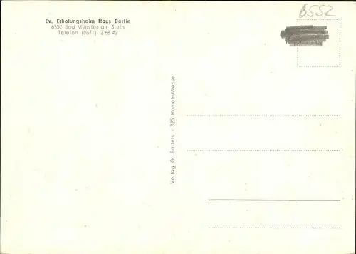 Bad Muenster Stein Ebernburg Ev Erholungsheim Haus Berlin / Bad Muenster am Stein-Ebernburg /Bad Kreuznach LKR