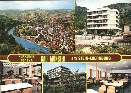 Bad Muenster Stein Ebernburg Ortsansicht und Kurklinik der LVA am Stein Ebernburg / Bad Muenster am Stein-Ebernburg /Bad Kreuznach LKR