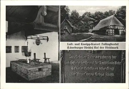 Fallingbostel Erinnerungsstaette des Bauerntums der Heidmark mit Niedersachsenhaus Kat. Bad Fallingbostel