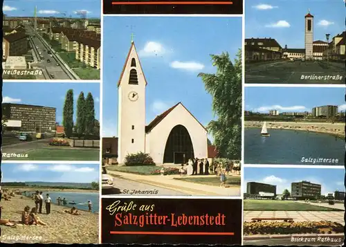 Salzgitter Neissestrasse Rathaus Salzgittersee St Johanniskirche Kat. Salzgitter