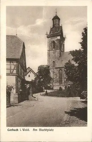 Korbach am Markplatz Kirche Kat. Korbach