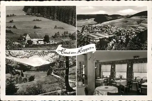 Willingen Sauerland Ortsansicht und Haus am Hoppern / Willingen (Upland) /Waldeck-Frankenberg LKR