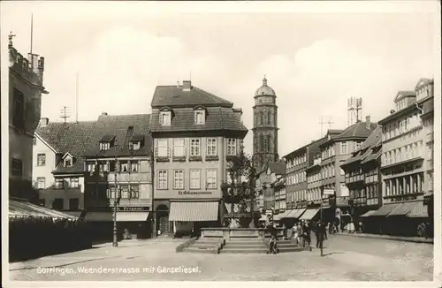 Goettingen Niedersachsen Weenderstrasse mit Gaenseliesel / Goettingen /Goettingen LKR