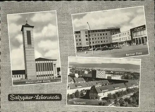 Salzgitter Teilansicht Berliner Platz Martin Luther Kirche Kat. Salzgitter