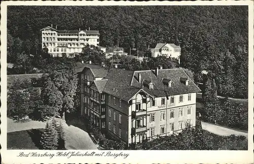 Bad Harzburg Hotel Juliushall mit Burgberg Kat. Bad Harzburg