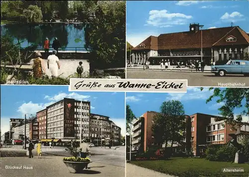 Wanne-Eickel Altersheim Hauptbahnhof Stadtgarten Glueckauf Haus 
