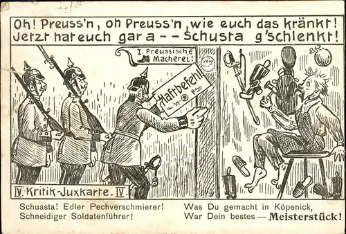 Koepenick Zeichnungen  Kuenstlerkarte Kritik Juxkarte / Berlin /Berlin Stadtkreis