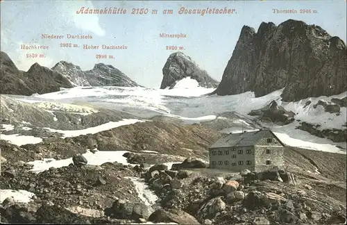 Gosaugletscher Adamekhuette Thorstein Mitterspitz Niederer Dachstein