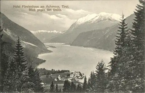 Pertisau Achensee Hotel Fuerstenhaus Achensee Blick gegen den Unuetz Karwendelgebirge / Eben am Achensee /Tiroler Unterland