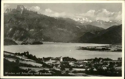 Mondsee Salzkammergut Teilansicht Mondsee Schafberg Dachstein Salzkammergut / Mondsee /Traunviertel