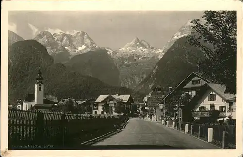 Lofer Teilansicht Lofer Kirche Saalachtal Steinberge  Kat. Lofer