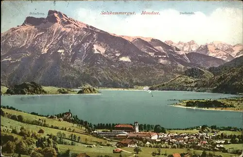 Mondsee Salzkammergut Teilansicht Mondsee Kloster Schafberg Dachstein Salzkammergut / Mondsee /Traunviertel