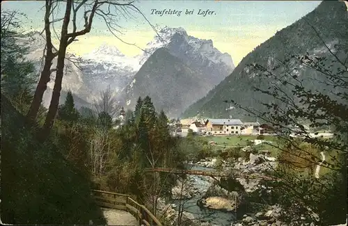 Lofer Teufelsteg bei Lofer Saalachtal Steinberge Kat. Lofer