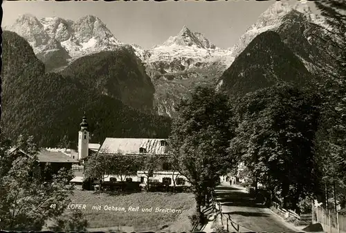 Lofer Teilansicht Lofer Kirche Ochsenhorn Reithorn Breithorn Saalachtal Steinberge Kat. Lofer