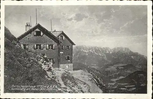 Golling Salzach Purtschellerhaus Sonneberg am Hohen Goell Berchtesgadener Alpen Kat. Golling an der Salzach