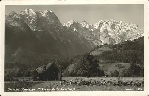 Kuchl Panorama Hohe Goell Gruppe von Kuchl Tennengau Kat. Kuchl