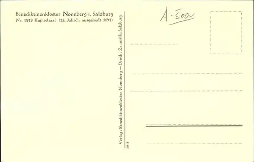 Salzburg Oesterreich Benediktinerkloster Nonnberg Innenansicht Kapitelsaal Kat. Salzburg