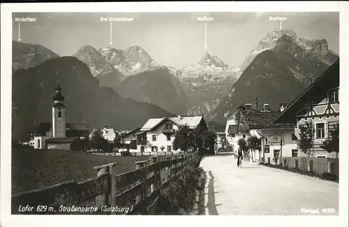 Lofer Teilansicht Lofer Saalachtal Steinberge Vorderhorn Drei Ochsenhoerner Reifhorn Breithorn Kat. Lofer