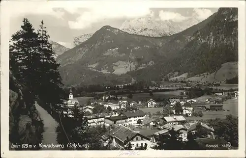 Lofer Teilansicht Lofer vom Konradsweg Steinberge Kat. Lofer