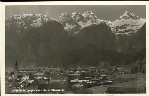 Lofer Panorama Lofer Saalachtal Steinberge Vorderhorn Drei Ochsenhoerner Reifhorn Kat. Lofer