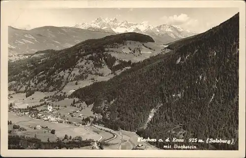 Flachau Panorama Flachau a. d. Enns mit Dachstein Kat. Flachau