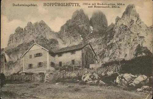 Filzmoos Hofpuerglhuette Bischofsmuetze Mosermandl Dachsteingebirge Kat. Filzmoos