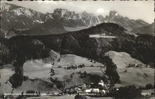 Annaberg Lungoetz Panorama Annaberg im Lammertal Bischofsmuetze Dachstein Kat. Annaberg Lungoetz