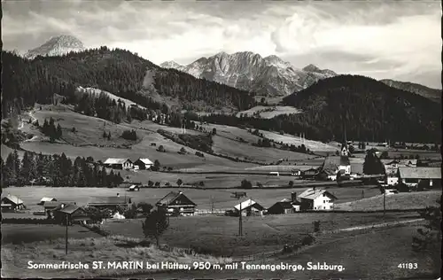 St Martin Lofer Teilansicht St. Martin bei Huettau Tennengebirge Kat. St Martin bei Lofer