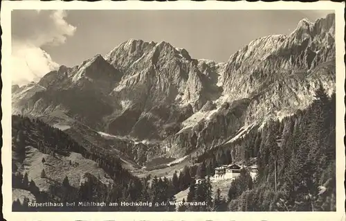 Muehlbach Hochkoenig Rupertihaus am Hochkoenig Wetterwand Berchtesgadener Alpen Kat. Muehlbach am Hochkoenig