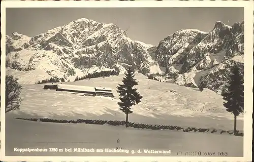 Muehlbach Hochkoenig Koppalpenhaus am Hochkoenig Wetterwand Berchtesgadener Alpen Kat. Muehlbach am Hochkoenig