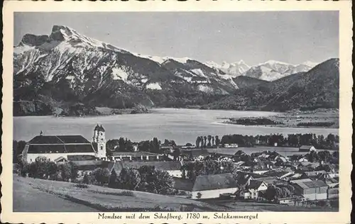 Mondsee Salzkammergut Teilansicht Mondsee Kloster Schafberg Salzkammergut / Mondsee /Traunviertel