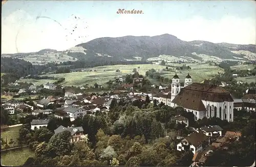 Mondsee Salzkammergut Teilansicht Mondsee Kloster Stiftskirche Salzkammergut / Mondsee /Traunviertel