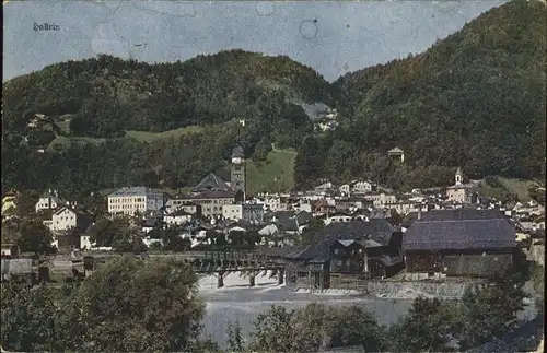 Hallein Teilansicht Hallein Salzach Bruecke Tennengau Kat. Hallein