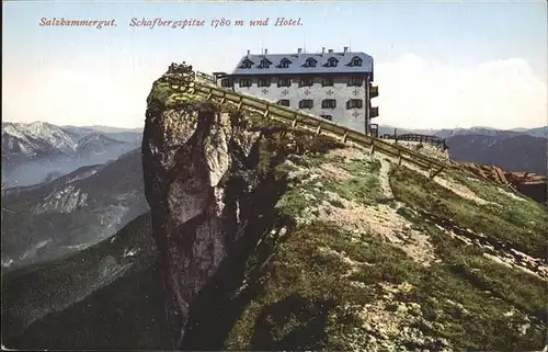 St Wolfgang Salzkammergut Schafbergspitze mit Hotel Salzkammergut Kat. St. Wolfgang im Salzkammergut
