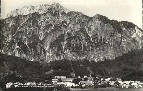 St Leonhard Teilansicht St. Leonhard Untersberg Seilbahn Flachgau