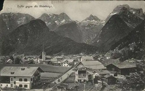 Lofer Teilansicht Lofer Saalachtal Steinberge Vorderhorn Ochsenhoerner Reifhorn Breithorn Kat. Lofer