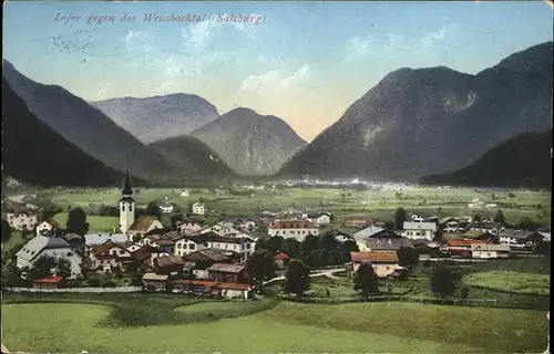 Lofer Teilansicht Lofer gegen das Weissbachtal Steinberge Kat. Lofer