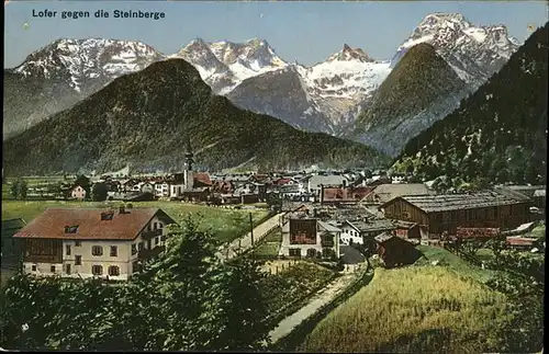 Lofer Teilansicht Lofer Saalachtal Steinberge Vorderhorn Ochsenhoerner Reifhorn Breithorn Kat. Lofer