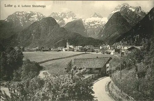 Lofer Teilansicht Lofer Saalachtal Steinberge Vorderhorn Ochsenhoerner Reifhorn Breithorn Kat. Lofer