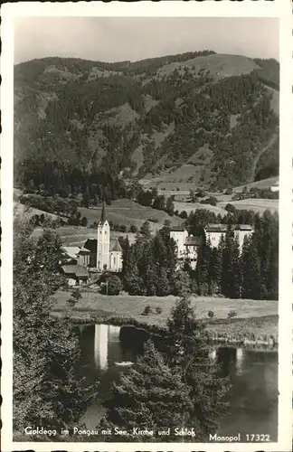 Goldegg Teilansicht Goldegg See Kirche Schloss Kat. Goldegg